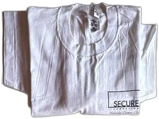 Vintage Secure Computing Promo T Shirt XL Fruit Of The Loom White Peace Of Mind 90s