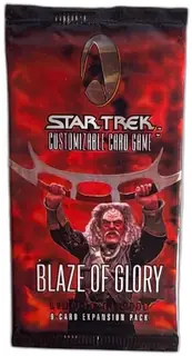 Star Trek CCG Blaze Of Glory Limited Edition 9 Card Booster Pack Sealed 1999