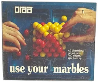 Orda Use Your Marbles 3D Tactical Board Game Complete Vintage Israel 1970s