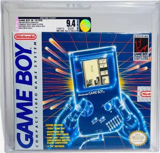 Nintendo Game Boy Console With Tetris VGA 9.4 1989 RARE