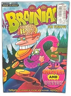 Brainiac 3D Checkers And Connect Windows 3.5 Floppy Game New Sealed 1995