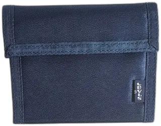 Levis Navy Blue Nylon Trifold Wallet Velcro Closure Lightweight Casual Accessory