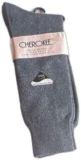 Cherokee Mens Socks Gray Size 10-13 Vintage 1999 Lycra Cotton Blend New Sealed