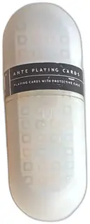 Umbra Ante Playing Cards Translucent White Protective Oval Case Modern Design