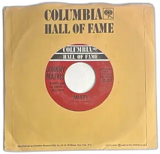 Johnny Mathis Columbia Hall Of Fame 45 RPM Record Maria Misty 1959 1960 Lot