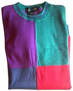 Knits Of Round Table Colorblock Tracksuit Set Size LT Vintage Polyester Cotton
