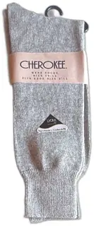 Cherokee Mens Socks Gray Size 10-13 Lycra Cotton Blend Vintage 1999 New USA