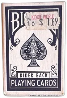 Vintage Bicycle Rider Back Miniature Playing Cards Blue Poker Deck Sealed