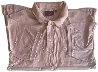 Chaps Ralph Lauren Polo Shirt Men XL Beige Cotton Casual Golf Classic Embroidery