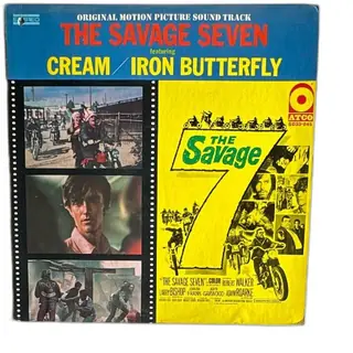 The Savage Seven Soundtrack LP 1968 ATCO Cream Iron Butterfly Stereo SD 33-245