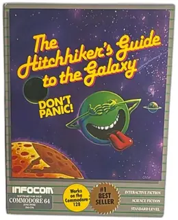 Infocom Hitchhiker’s Guide To The Galaxy Commodore 64 1541 Disk Complete 1984