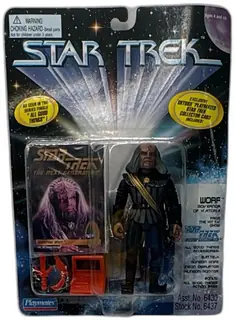 Star Trek TNG Governor Worf Playmates 1995 Figure MOC All Good Things Accessor