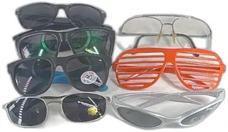 Lot Of 7 Vintage And Promo Sunglasses Variety Styles Marcolin Enigma Tanqueray TOA
