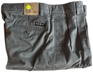 Eddie Bauer Relaxed Fit Cotton Chino Pants Slate 36xTall New Old Stock Vintage