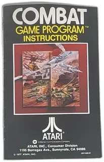 Atari 2600 Combat Game Program Instructions Manual 1977 Vintage Original