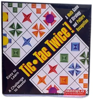 Aristoplay Tic Tac Twice Math Strategy Board Game 1995 New Factory Sealed