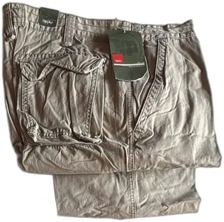 Mossimo Mens Cargo Pants Khaki Size 38x32 100 Percent Cotton New With Tags Vintage