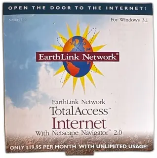 Vintage EarthLink TotalAccess Internet 3.5 Floppy Disks Windows 31 Netscape 20