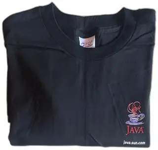 Vintage Sun Microsystems Java Black T Shirt Port Company XL Unused Collector Tech Pro