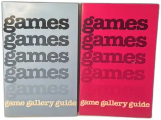 Lot of 2 Game Gallery Guide Catalogs Blue & Pink Covers Vintage Softcover