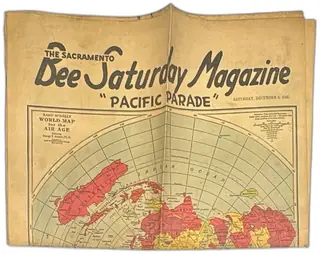 1942 Sacramento Bee Saturday Magazine Pacific Parade WWII Rand McNally Maps Lot