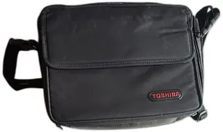 Toshiba Vintage Black Nylon Laptop Shoulder Bag Made in USA Jameslee Corporation
