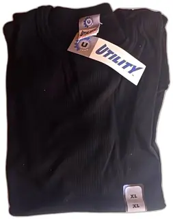Utility Mens Thermal Underwear Set Black XL 100 Percent Cotton Made in USA
