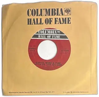 Earth Wind And Fire Reasons After The Love Has Gone 45 RPM Columbia Hall Of Fame VG
