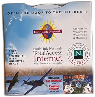 EarthLink Network TotalAccess Internet CD ROM With Netscape Navigator 1996 Windows 95