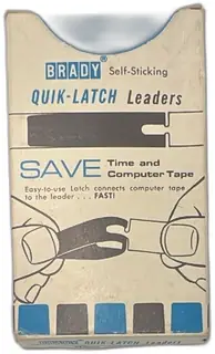 Vintage Brady Quik-Latch Leaders LLF-1 Blue Self-Sticking Computer Tape Connectors