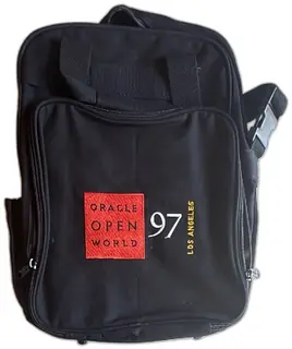 Oracle OpenWorld 1997 Los Angeles Black Laptop Bag Sun Digital HP Sequent Vintage