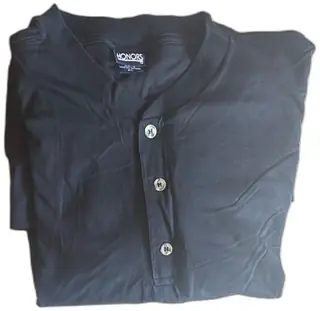 Honors Men’s XL Black Cotton Henley Shirt Three Button Placket Made In El Salvador