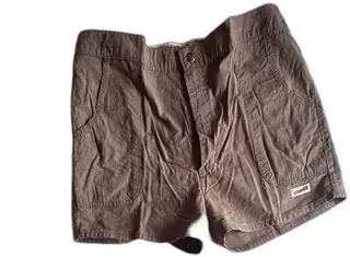 Stubbies Brown Cotton Utility Shorts Mens Medium Vintage 80s Casual Outdoor