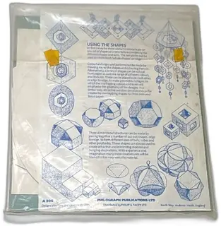 1985 Philograph A305 Geometrical Craft Shapes Templates Set By Hine And Limbrick Vint
