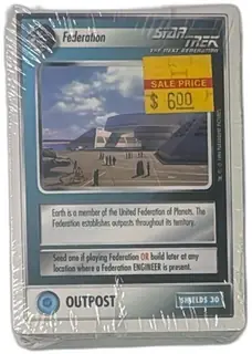 Star Trek TCG The Next Generation Federation Outpost Card Deck Sealed 1994