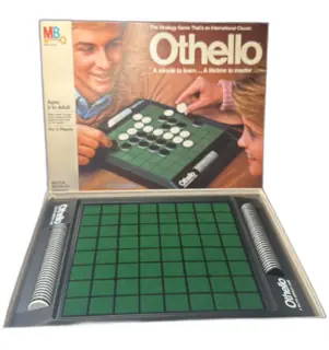 Othello Board Game 1986 Milton Bradley Complete with Box and Instructions