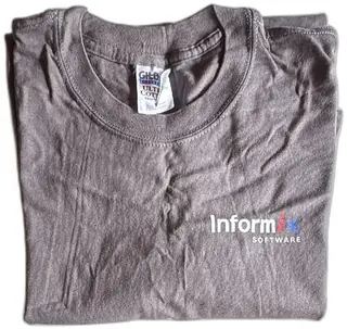 Informix Software Cloudscape Promo T Shirt XL Gray Gildan Ultra Cotton Vintage NOS