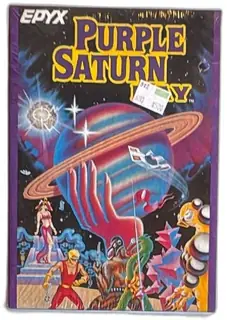 Purple Saturn Day PC Big Box 1989 Epyx Infogrames Factory Sealed Vintage