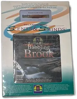 Scents And Sounds Babbling Brook CD And Sandalwood Oil 1998 Madacy New