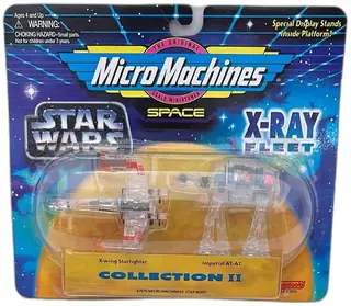 Micro Machines Star Wars XRay Fleet Collection II 1995 XWing ATAT Sealed Galoob
