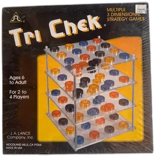 Tri Chek Multiple 3 Dimensional Strategy Game J A Lance Sealed 1987