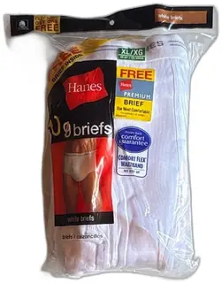 Hanes 10 Pack White Briefs XL Comfort Flex Waistband Preshrunk Cotton New Sealed