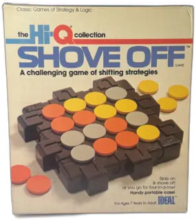 1984 Hi-Q Collection Shove Off Strategy Board Game by Ideal CBS Toys Complete