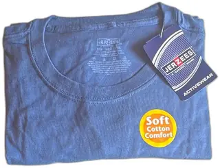 Jerzees Activewear Pocket T Shirt XX Large Blue Soft Cotton Comfort New