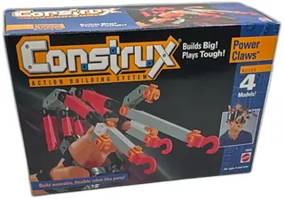 1996 Mattel Construx Power Claws Action Building System New Sealed Set