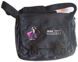 Vintage Microsoft Digital Alliance Messenger Bag Black Rare Promo Unused