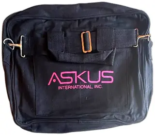 Askus International Inc Black Soft Briefcase Laptop Bag Canvas Unused Storage