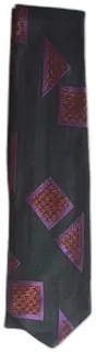 XMI For Nordstrom Vintage Silk Tie Imported From England Geometric Purple Green