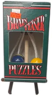 Brain Teaser Wooden Puzzle Set In Box Retro Logic Game Family Gift