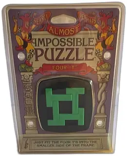 Binary Arts Impossible Puzzle Four T 1994 New Sealed Vintage Brain Teaser